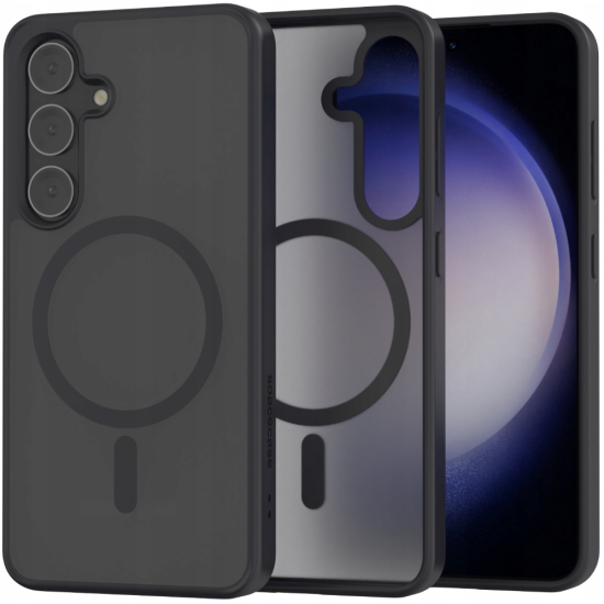 Σκληρή Ημιδιάφανη Θήκη MagSafe - Samsung Galaxy S24 - Spacecase Hybrid MagSafe - Black (5905719107109)
