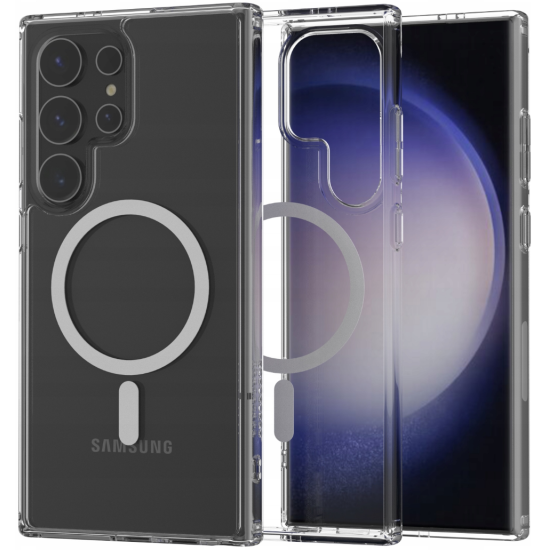 Σκληρή Διάφανη Θήκη MagSafe - Samsung Galaxy S24 Ultra - Spacecase Clear MagSafe - Transparent (5905719107161)
