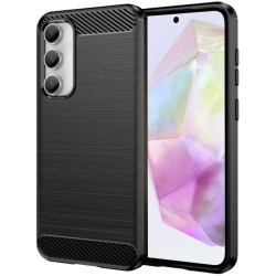Θήκη Σιλικόνης - Samsung Galaxy A35 - Techsuit Carbon Silicone - Black (5949419081949)