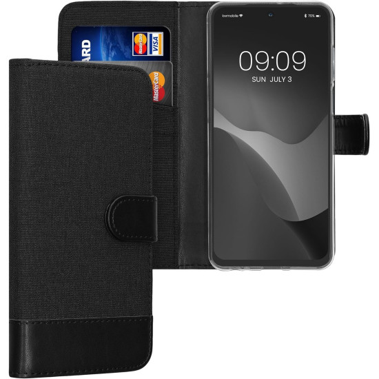 KWmobile Θήκη - Πορτοφόλι Motorola Moto G73 - Anthracite / Black (60833.73)