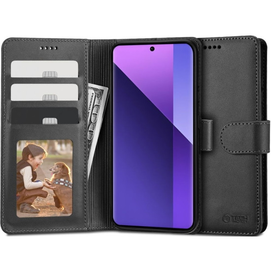 Θήκη Πορτοφόλι Xiaomi Redmi Note 13 Pro Plus - Tech-Protect Wallet - Black (5906302300440)