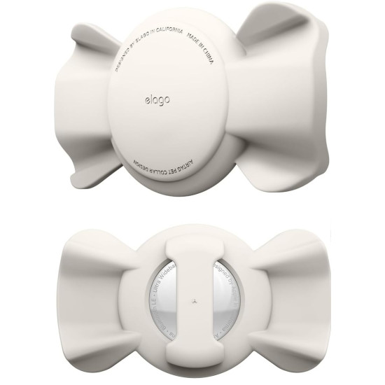 Elago Ribbon Pet Collar Case - Θήκη Premium Σιλικόνης Apple AirTag 2 / 1 για Κολάρο Κατοικιδίων - Stone (EAT-RIBBON-PET-ST)