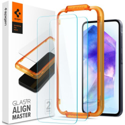 Αντιχαρακτικό Γυάλινο Tempered Glass - Samsung Galaxy A55 - Spigen GLAS.tR ALIGNmaster - Clear - 2 Τεμάχια (AGL07775)