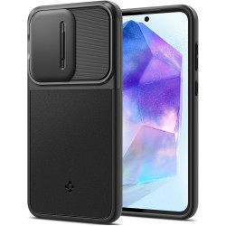 Θήκη με Κάλυμμα για την Κάμερα - Samsung Galaxy A55 - Spigen Optik Armor - Black (ACS07535)