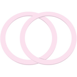 Joyroom JR-MAG-M3 Universal Metal Magnetic Ring - Αυτοκόλλητος Μεταλλικός Μαγνητικός Δακτύλιος MagSafe - 2 Τεμάχια - Pink (6941237199591)