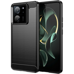 Spacecase Carbon - Θήκη Σιλικόνης - Xiaomi 13T / 13T Pro - Black (5905719105198)
