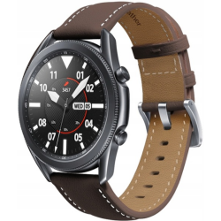 Spacecase Leather Strap - Universal Δερμάτινο Λουράκι για Smartwatches (22mm) - Dark Brown (5903943243815)