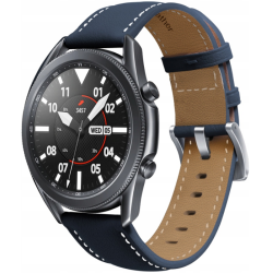Spacecase Leather Strap - Universal Δερμάτινο Λουράκι για Smartwatches (20mm) - Blue (5903943243778)