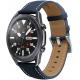 Spacecase Leather Strap - Universal Δερμάτινο Λουράκι για Smartwatches (20mm) - Blue (5903943243778)