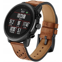 Spacecase Elegance - Universal Δερμάτινο Λουράκι για Smartwatches (20mm) - Brown (5903943243860)