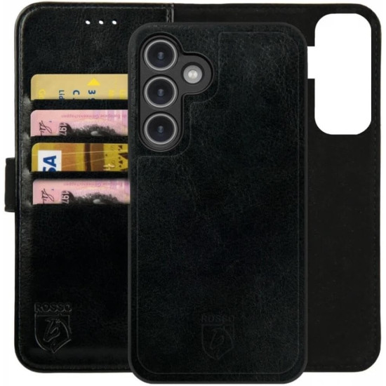 PU Θήκη Πορτοφόλι - Samsung Galaxy S24 Plus - Rosso Element 2 in 1 - Black (8719246427688)
