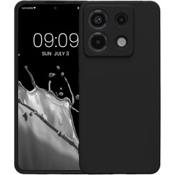Θήκη Σιλικόνης με Πλαίσιο Κάμερας - Xiaomi Redmi Note 13 Pro 5G / Poco X6 - KWmobile TPU Case with Camera Lens Protector - Black Matte (KWM000020LD001C)