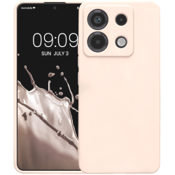 Θήκη Σιλικόνης με Πλαίσιο Κάμερας - Xiaomi Redmi Note 13 Pro 5G / Poco X6 - KWmobile TPU Case with Camera Lens Protector - Coconut Swirl (KWM000020LD002C)