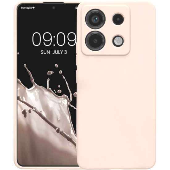 Θήκη Σιλικόνης με Πλαίσιο Κάμερας - Xiaomi Redmi Note 13 Pro 5G / Poco X6 - KWmobile TPU Case with Camera Lens Protector - Coconut Swirl (KWM000020LD002C)