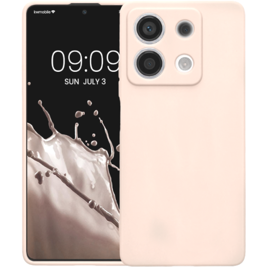 Θήκη Σιλικόνης με Πλαίσιο Κάμερας - Xiaomi Redmi Note 13 5G - KWmobile TPU Case with Camera Lens Protector - Coconut Swirl (KWM000020LK002C)