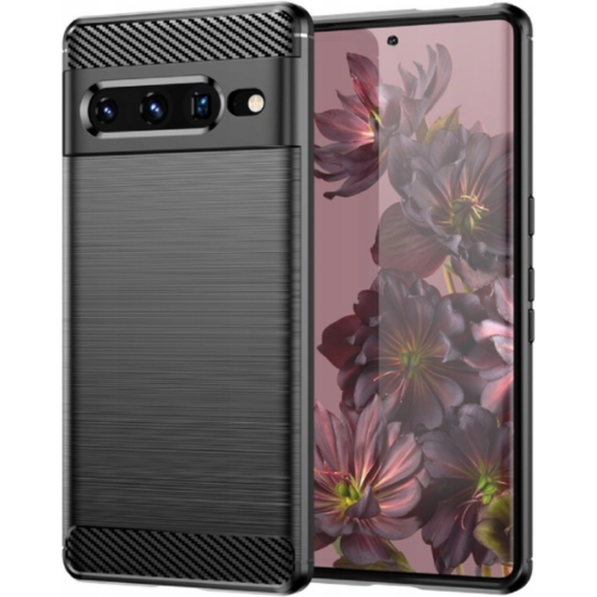 Spacecase Carbon - Θήκη Σιλικόνης - Google Pixel 7 Pro - Black (5905123438462)