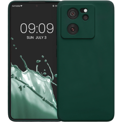 KWmobile Soft Slim Flexible Rubber Cover with Camera Protector - Θήκη Σιλικόνης Xiaomi 13T / 13T Pro με Πλαίσιο Κάμερας - Moss Green (KWM000020IU002C)