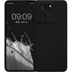 KWmobile Soft Slim Flexible Rubber Cover with Camera Protector - Θήκη Σιλικόνης Xiaomi 13T / 13T Pro με Πλαίσιο Κάμερας - Black (KWM000020IU001C)