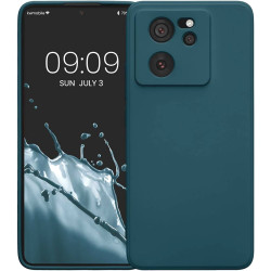 KWmobile Soft Slim Flexible Rubber Cover with Camera Protector - Θήκη Σιλικόνης Xiaomi 13T / 13T Pro με Πλαίσιο Κάμερας - Teal Matte (KWM000020IU004C)