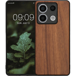 Σκληρή Ξύλινη Θήκη με TPU Bumper - Xiaomi Redmi Note 13 5G - KWmobile Wood Case with TPU Bumper - Walnut / Brown (KWM000020LO001C)