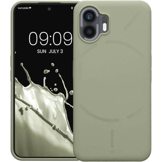 KWmobile Soft Flexible Rubber Cover - Θήκη Σιλικόνης Nothing Phone 2 - Gray Green (KWM0000203Z009C)