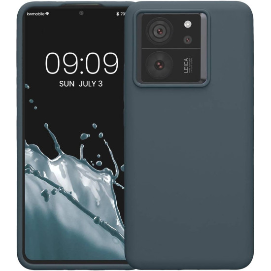 KWmobile Soft Flexible Rubber Cover - Θήκη Σιλικόνης Xiaomi 13T / 13T Pro - Dark Slate (KWM000020IT004C)