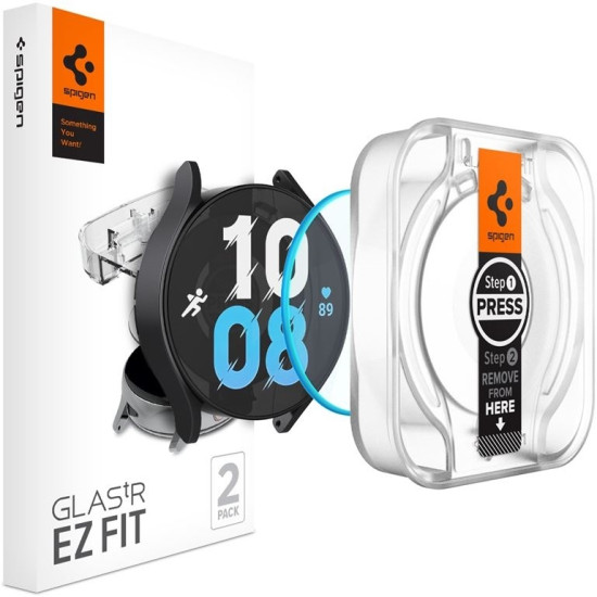 Spigen Tempered Glass GLAS.tR EZ Fit - Αντιχαρακτικό Γυαλί Οθόνης Samsung Galaxy Watch 6 40mm - 2 Τεμάχια (AGL06522)