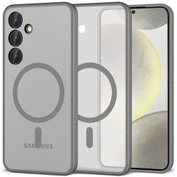 Σκληρή Ημιδιάφανη Θήκη MagSafe - Samsung Galaxy S24 - Tech-Protect MagMat - Matte Titanium (5906302307654)