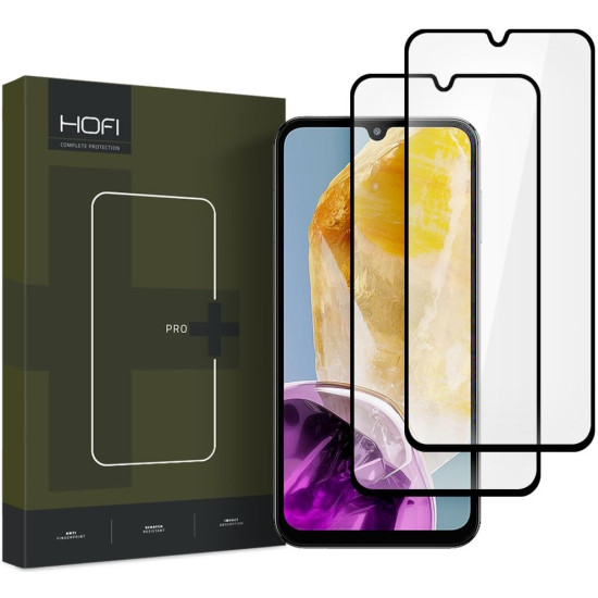 Full Face Αντιχαρακτικό Γυαλί Οθόνης - Samsung Galaxy M15 - Hofi Premium Pro+ Tempered Glass - 2 Τεμάχια - Black (5906302308040)
