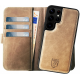 Rosso Elite - MagSafe Δερμάτινη Θήκη / Πορτοφόλι - Samsung Galaxy S23 Ultra - Light Brown (8719246441981)