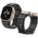 Spigen Rugged Ultra Band - Premium Λουράκι Σιλικόνης με Ανθρακονήματα - Apple Watch Ultra/SE/11/10/9/8/7/6/5/4 (49/46/45/44mm) - Matte Black (AMP07105)