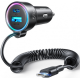 Joyroom JR-CL07 3 in 1 Wired Car Charger - Γρήγορος Φορτιστής Αυτοκινήτου με 1 x USB-A / 1 x Type-C / 1 x Ενσωματωμένο Καλώδιο Type-C 150cm - 55W - Black (6941237172860)