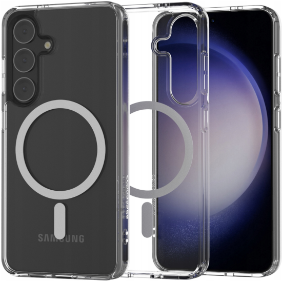 Spacecase Clear MagSafe - Σκληρή Διάφανη Θήκη MagSafe - Samsung Galaxy S23 FE - Transparent (5905719107178)
