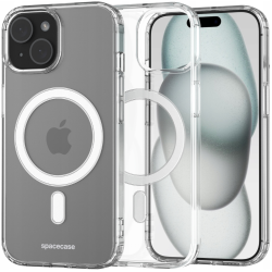 Spacecase Clear MagSafe - Σκληρή Διάφανη Θήκη MagSafe - Apple iPhone 15 Plus - Transparent (5905719103286)