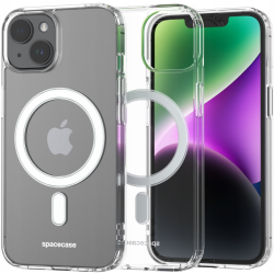 Spacecase Clear MagSafe - Σκληρή Διάφανη Θήκη MagSafe - Apple iPhone 14 Plus - Transparent (5905123440632)