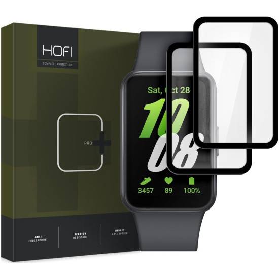 Αντιχαρακτικό Γυαλί Οθόνης - Samsung Galaxy Fit 3 - Hofi Premium Pro+ Hybrid Tempered Glass - Black - 2 Τεμάχια (5906302308033)