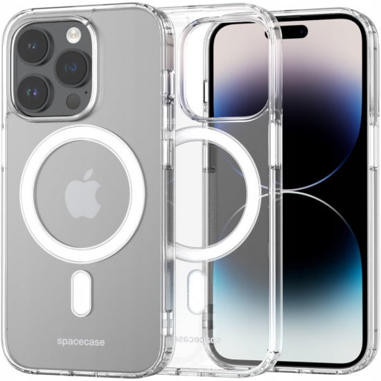 Spacecase Clear MagSafe - Σκληρή Διάφανη Θήκη MagSafe - Apple iPhone 14 Pro Max - Transparent (5905123440656)