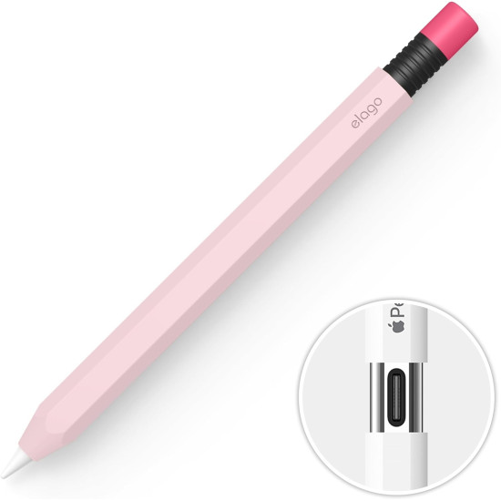Elago Classic Pencil Case - Θήκη Premium Σιλικόνης Apple Pencil USB-C - Lovely Pink (EAPENC-SC-LPK)