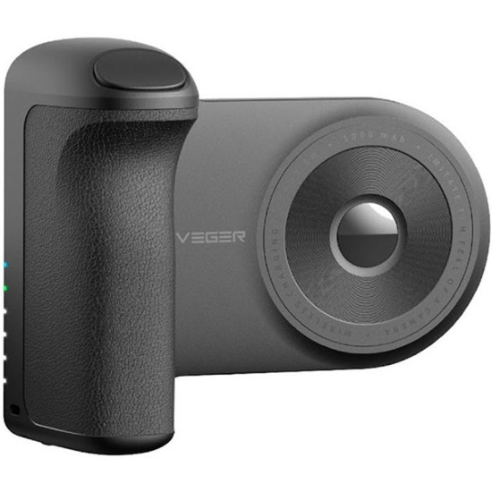 Veger SnapCam PowerBank - PowerBank 5.000 mAh με Ασύρματη Φόρτιση MagSafe 5W & Mαγνητική Λαβή Τηλεφώνου / Βάση με Χειριστήριο Bluetooth για Selfie - Black (W0569)