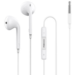 Recci REP-L07 - Ενσύρματα Handsfree Ακουστικά με 3.5mm Jack - White (6955482573488)