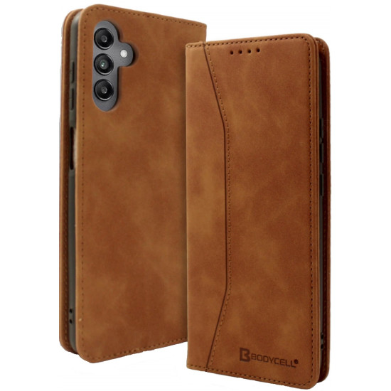 Bodycell Book Case - Θήκη Πορτοφόλι - Samsung Galaxy M34 5G - Brown (5206015073458)