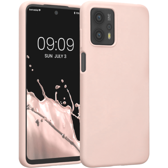 KWmobile Soft Flexible Rubber Cover - Θήκη Σιλικόνης Motorola Moto G13 / G23 - Dusty Pink (60842.10)