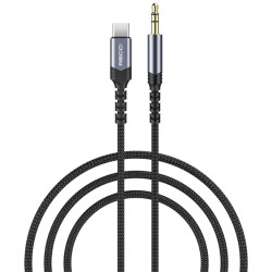 Recci RDS-A27 Audio Cable - Καλώδιο Ήχου Type-C (Male) σε AUX Mini Jack 3.5mm (Male) - 120cm - Black (6955482523346)