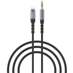 Recci RDS-A26 Audio Cable - Καλώδιο Ήχου Lightning (Male) σε AUX Mini Jack 3.5mm (Male) - 120cm - Black (6955482523339)