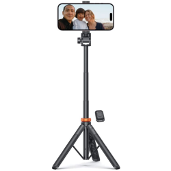 Tech-Protect L03S - Ασύρματο Bluetooth Selfie Stick και Τρίποδο με Τηλεχειριστήριο - Black (9490713934463)