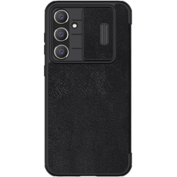 Nillkin Qin Pro Leather Case - Flip Θήκη Πορτοφόλι με Κάλυμμα για την Κάμερα - Samsung Galaxy S23 FE - Black (6902048268029)
