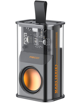 Recci RSK-W30 Mars Series - Ασύρματο Φορητό Ηχείο Bluetooth με RGB Φωτισμό - Black (6955482520260)