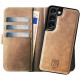 Rosso Elite - MagSafe Δερμάτινη Θήκη / Πορτοφόλι - Samsung Galaxy S22 5G - Light Brown (8719246440700)