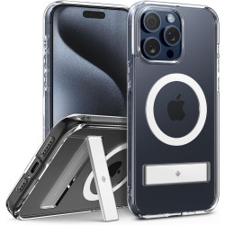 Θήκη Apple iPhone 15 Pro Max - Caseology Capella Mag Kickstand Διάφανη Ανθεκτική με MagSase & Kickstand - Clear / White (ACS06622)