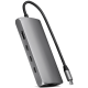 Satechi USB-C Multiport Adapter 8K With Ethernet V3 - Αντάπτορας με 4 x Type-C 3.2 / 1 x Type-C PD 85W / 1 x HDMI 8K 30Hz / 1 x Ethernet / 1 x SD 4.0 - Space Gray (ST-P8KEM)